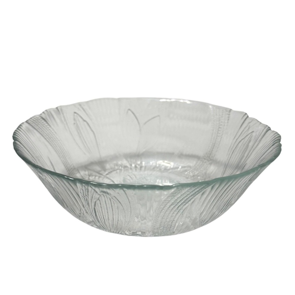 Arcoroc France Canterbury Crocus Vintage Clear Glass Bowls 6¼" Set of 6